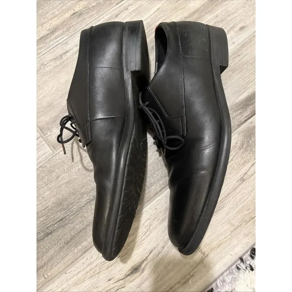 HUGO BY HUGO BOSS MENS BLACK DRESS OXFORD SHOES SIZE EU45.5/US11.5 MADE IN LAOS